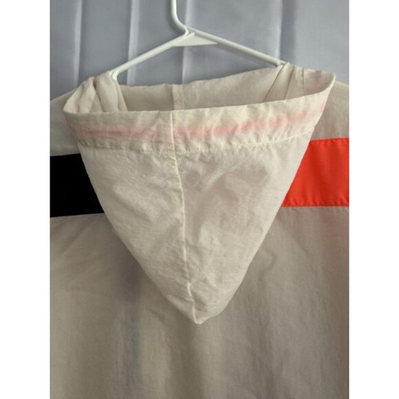 Adidas WND Wind Motion Hooded Sports‎ Jacket Primegreen L Cream Orange Black - Picture 9 of 10